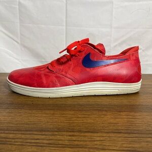 NIKE SB Lunar Oneshot SB World Cup Mens 11  Red Blue Skateboard Shoes 645019-604